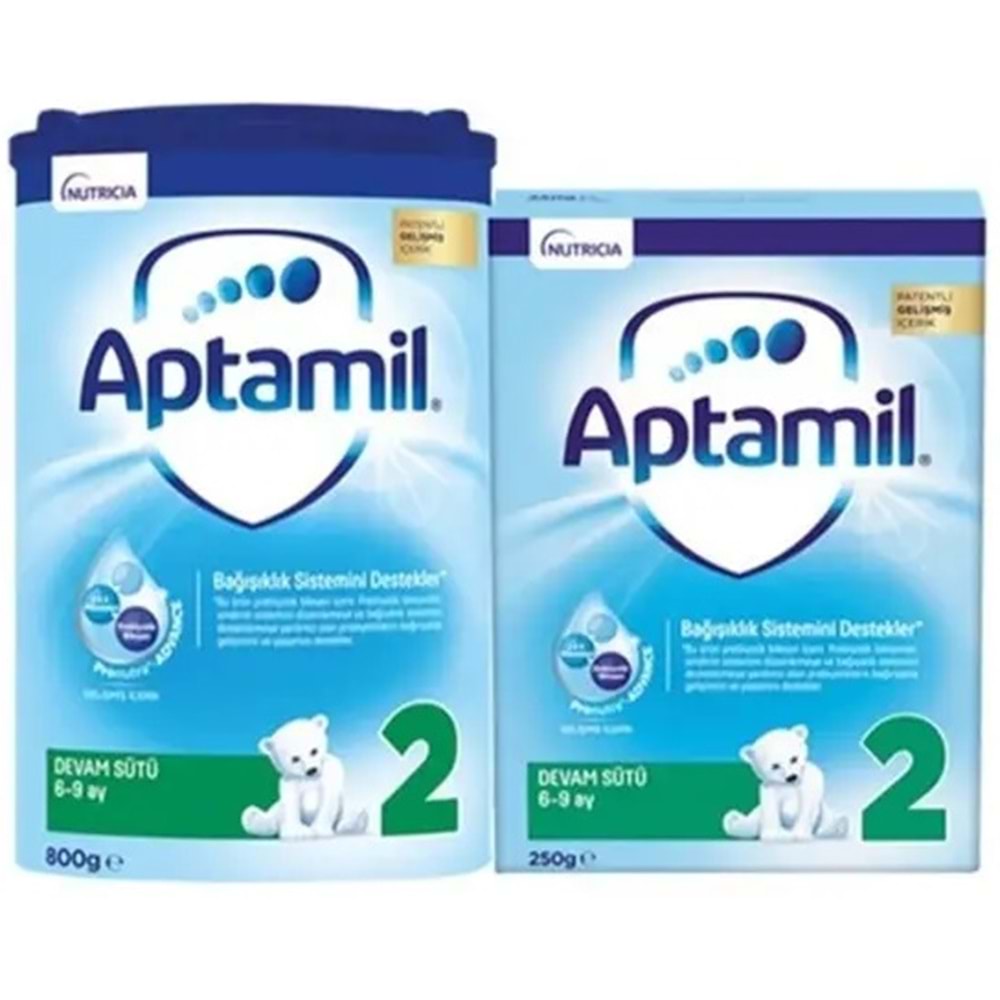 Nutrıcıa Aptamil 800GR+250GR:1050GR Devam Sütü No:2 (6-9 Ay) Avantaj Pk (2 Li Set)