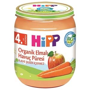 Hipp Organik Kavanoz Maması 125Gr Elmalı Havuç Püresi (5 Li Set)