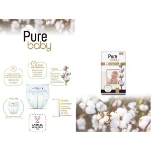 Pure Baby Bebek Bezi Beden:4 (7-16KG) Maxi 156 Adet Ekonomik Fırsat Pk