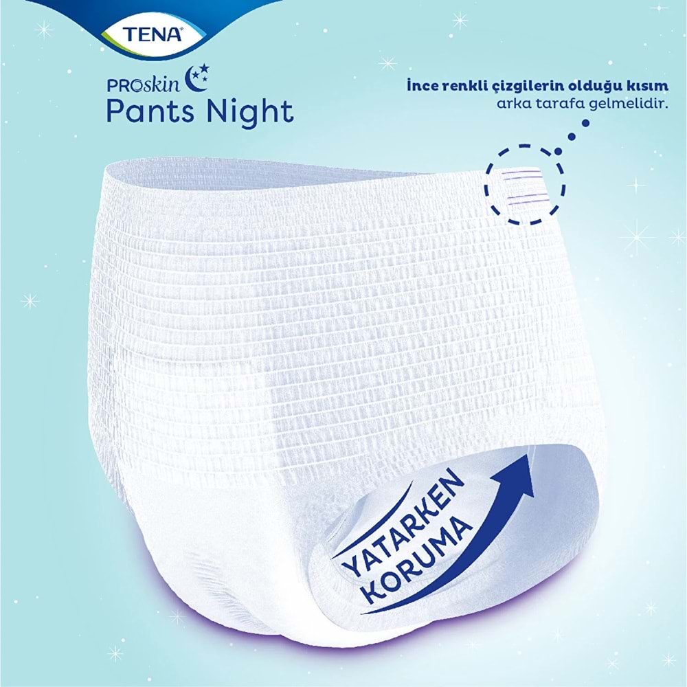 Tena Proskin Pants Night Emici Külot Hasta Bezi Gece Large-Büyük/Süper 120 Adet (4PK*30)