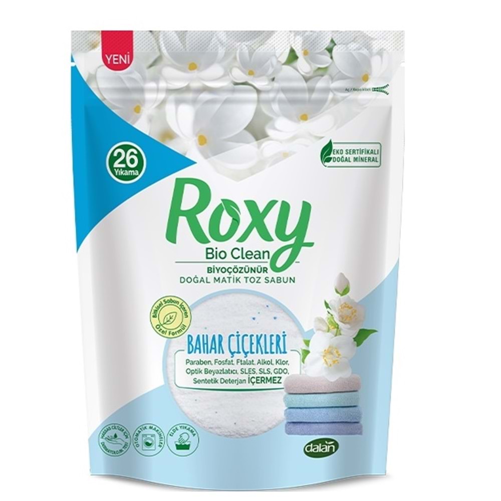 Dalan Roxy Bio Clean Matik Sabun Tozu 800GR Bahar Çiçekleri (3 Lü Set) (78 Yıkama)
