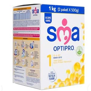 Sma Optipro No:1 1000GR Bebek Sütü (0-6 Ay Doğumdan İtibaren) Kutu