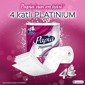 Papia Tuvalet Kağıdı (4 Katlı) 64 Lü Pk Platinum (2PK*32)