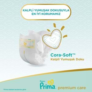 Prima Premium Care Bebek Bezi Beden:4 (9-14Kg) Maxi 222 Adet Aylık Mega Pk + 3 Adet Mendil