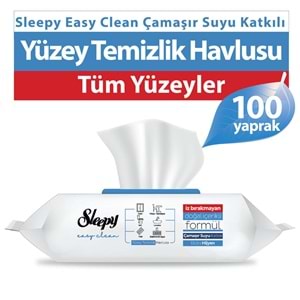 Sleepy Easy Clean Yüzey Temizlik Havlusu 100 Yaprak Çamaşır Suyu Etkili (5 Li Set) 500 Yaprak