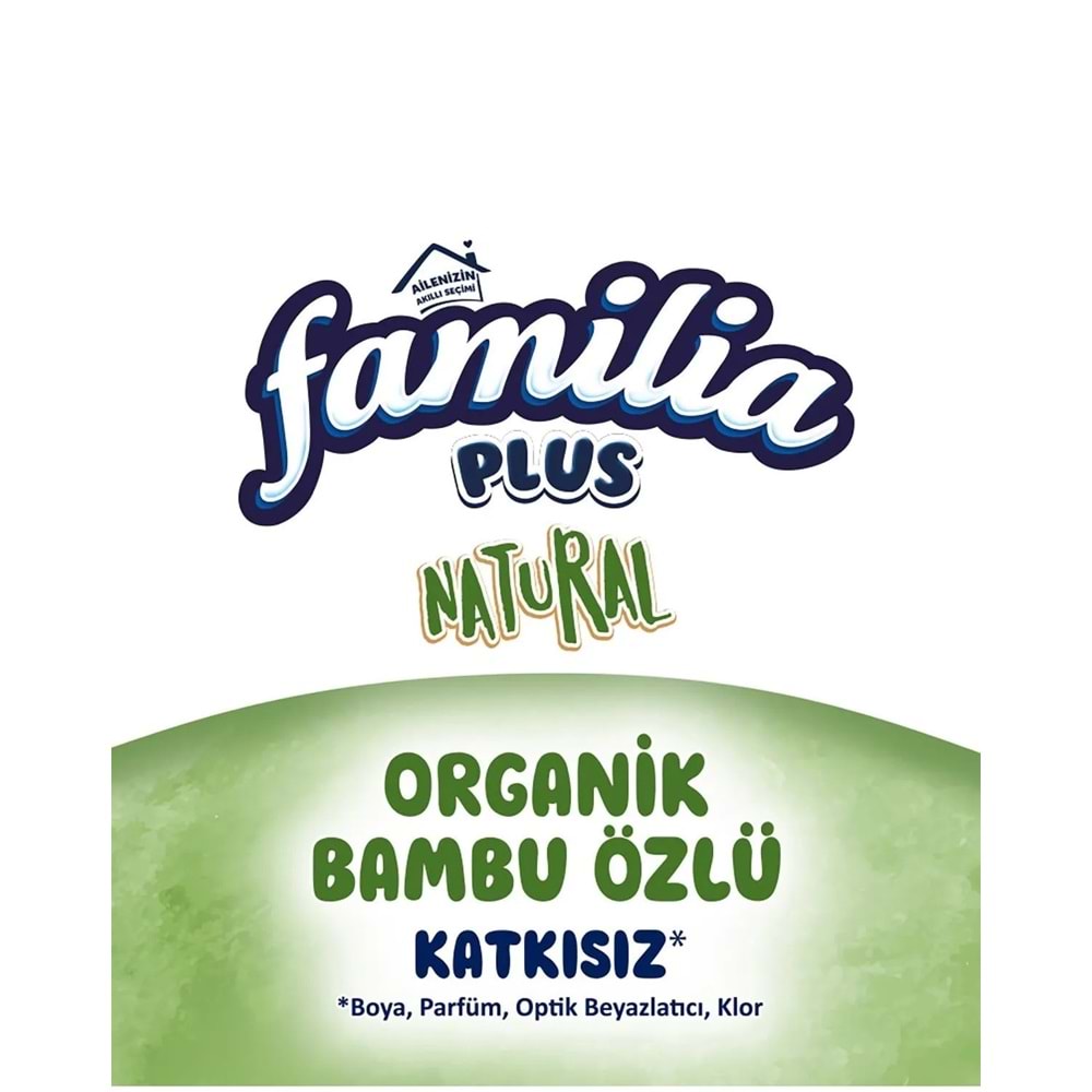 Familia Plus Tuvalet Kağıdı 3 Katlı 40 Lı Paket Natural Organik Bambu Özlü