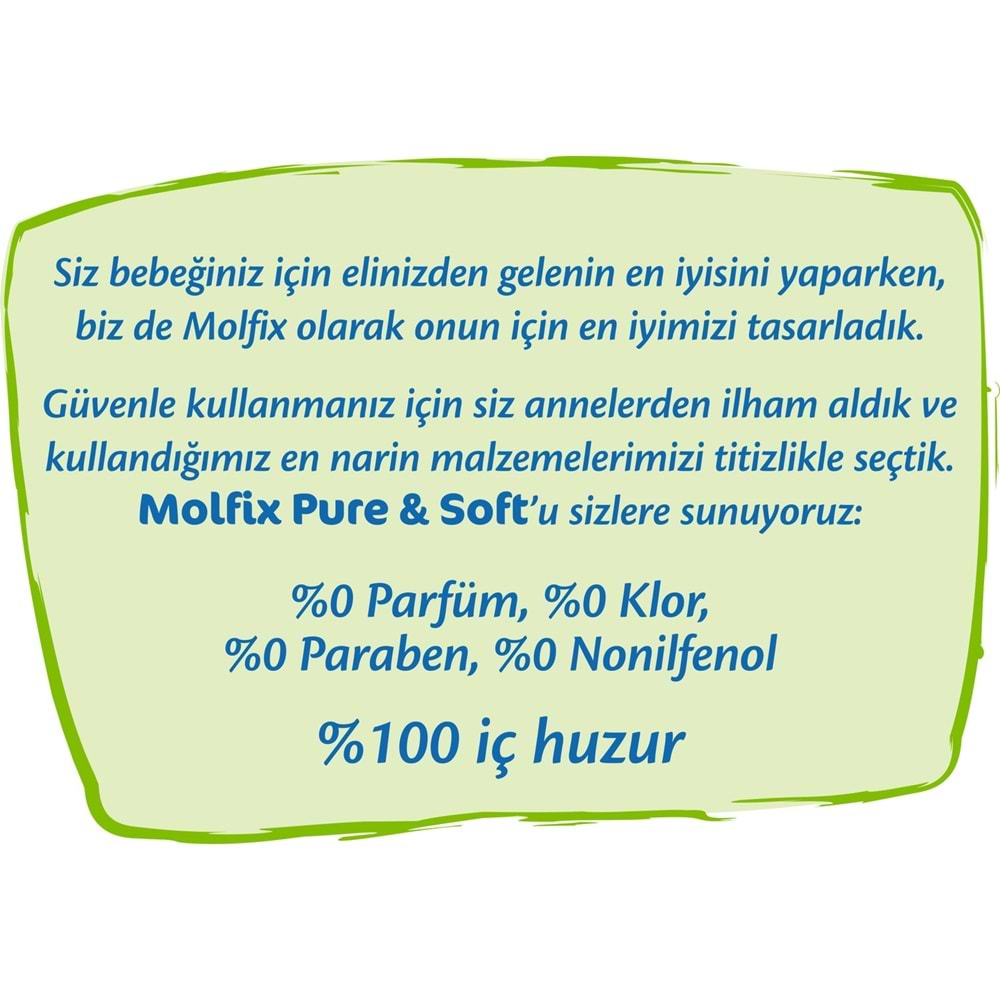 Molfix Pure&Soft Bebek Bezi Beden:3 (4-9Kg) Midi 98 Adet Ultra Avantaj Pk