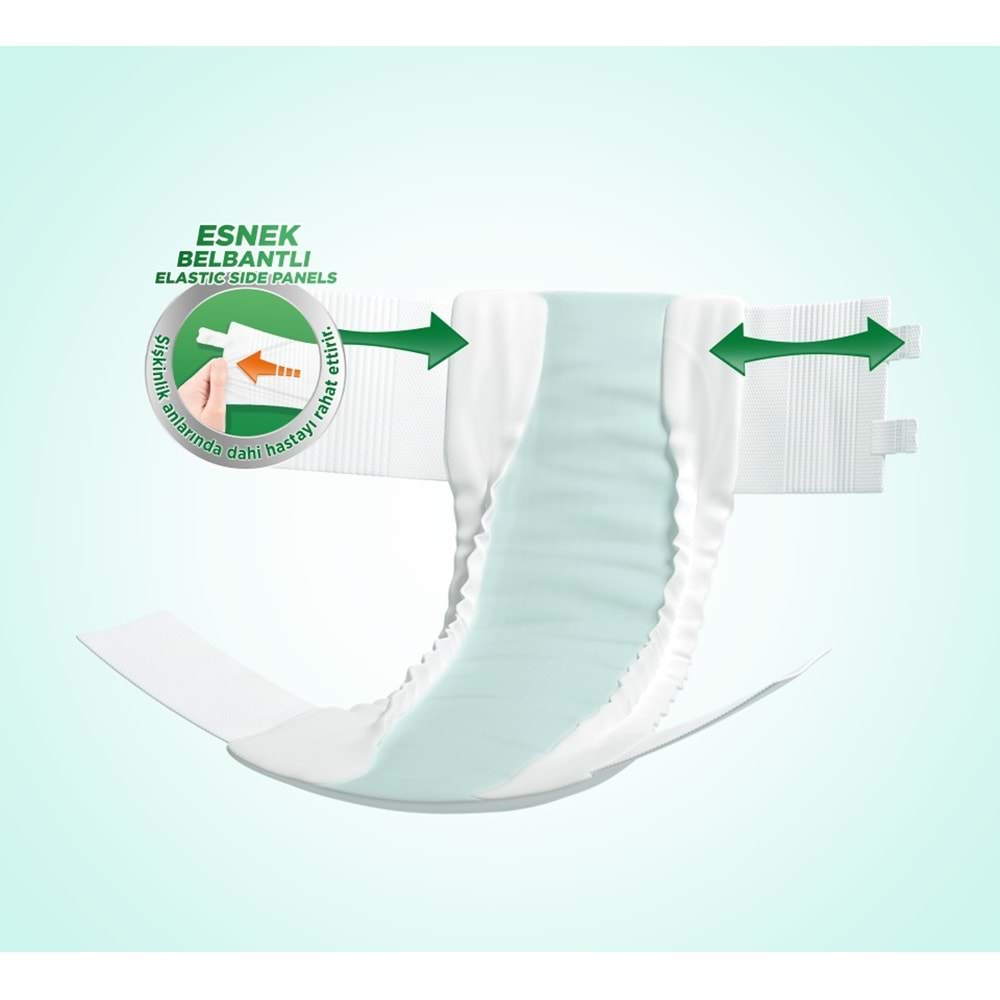 Evony Premium Hasta Bezi Yetişkin Bel Bantlı Tekstil Yüzey Ekstra Büyük (XL) 30 Adet