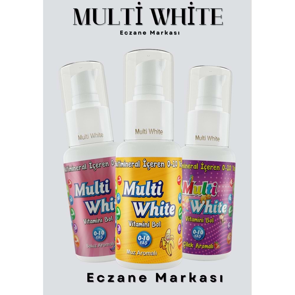 Multi White Diş Macunu 50ML Çilek Aromalı Bol Vitaminli (0-10 Yaş)