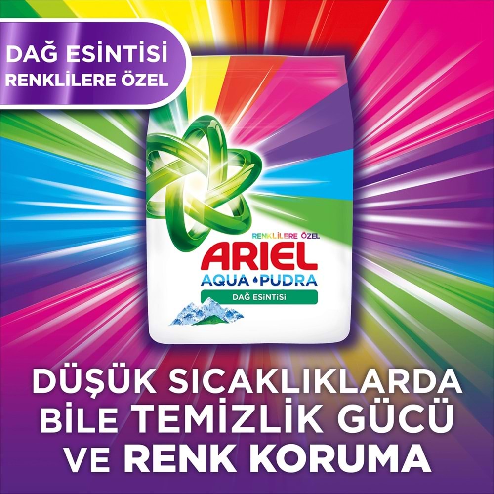 Ariel Matik Toz Çamaşır Deterjanı 14KG Renklilere Özel/Dağ Esintisi (92 Yıkama) (2PK*7KG)