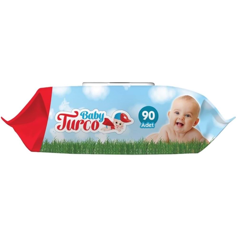 Baby Turco Islak Havlu Mendil Klasik 90 Yaprak 9 Lu Set Plastik Kapaklı 810 Yaprak