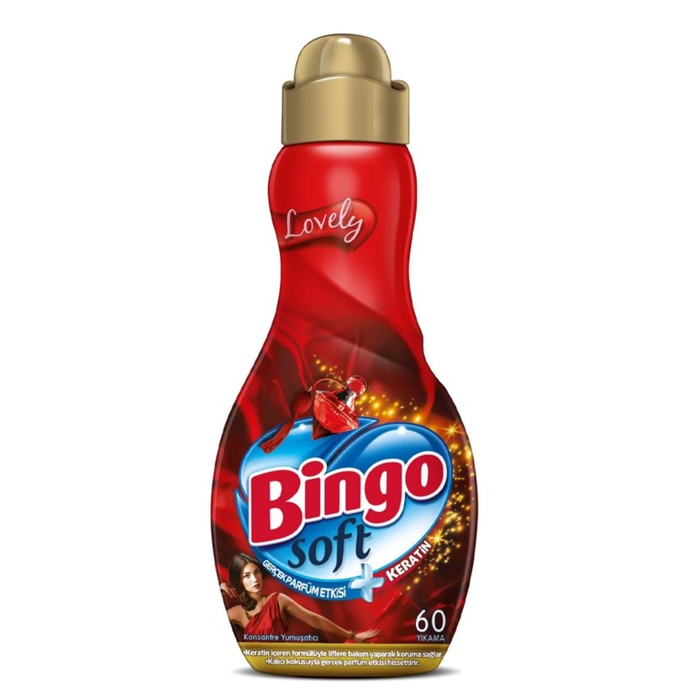 Bingo Soft Çamaşır Yumuşatıcı Konsantre 1440ML Lovely (4 Lü Set)