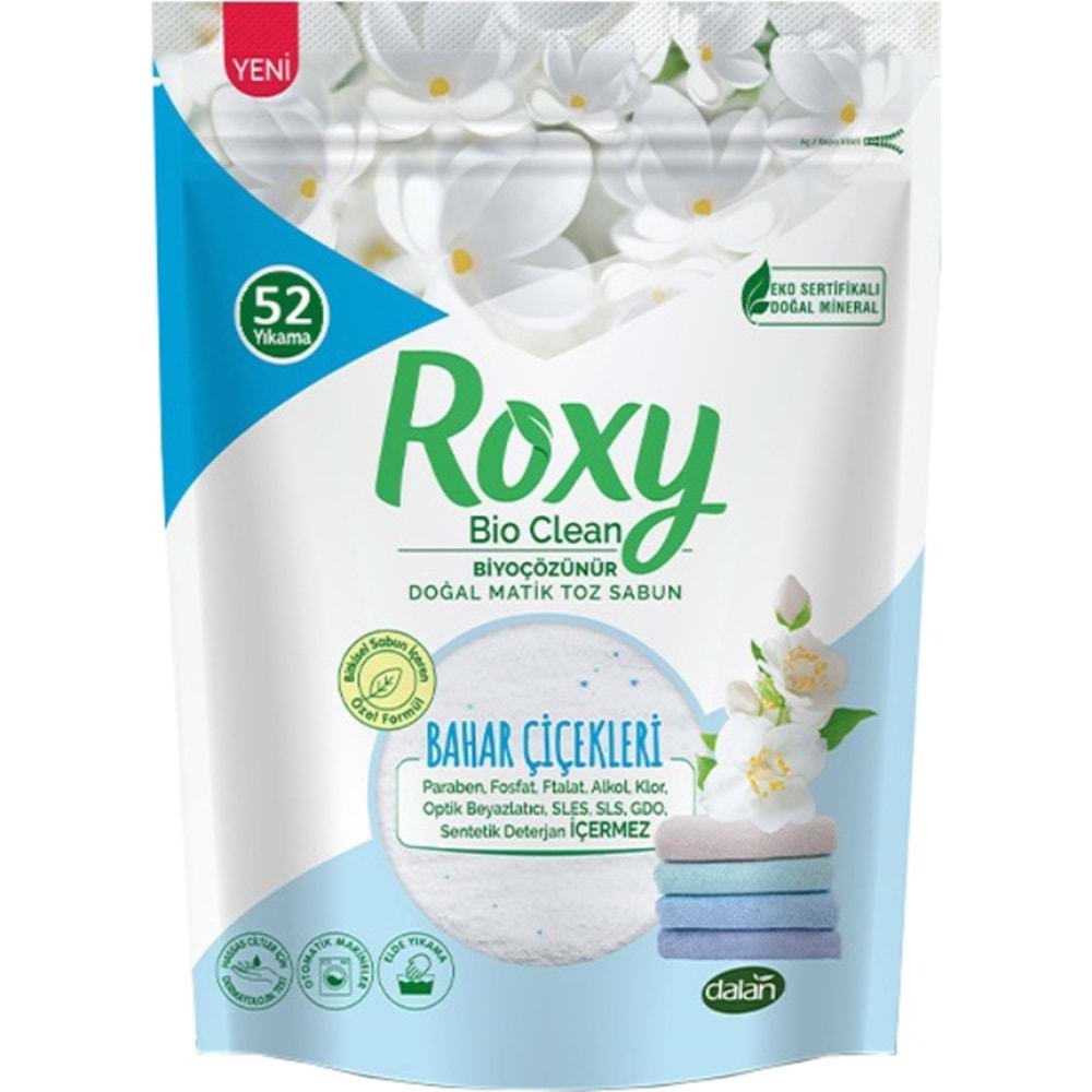Dalan Roxy Bio Clean Matik Sabun Tozu 1.6Kg Bahar Çiçekleri 5 Li Set (260 Yıkama)