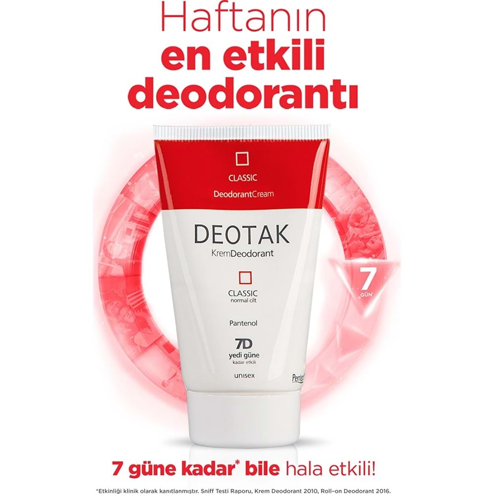 Deotak Krem Deodorant 35ML Classic (Normal Cilt) (4 Lü Set)