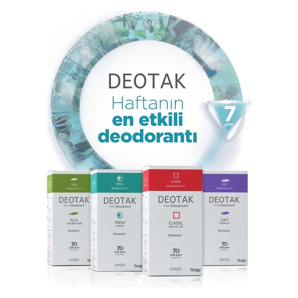 Deotak Krem Deodorant 35ML Plus (Çay Ağaçı Yağı) (4 Lü Set)