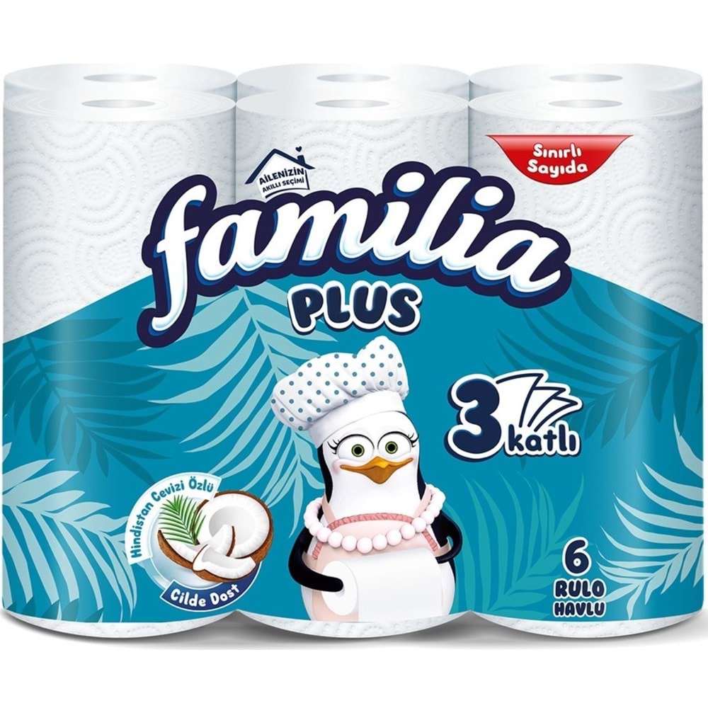 Familia Plus Kağıt Havlu (3 Katlı) 72 Li Paket Coconut Özlü (12PK*6)