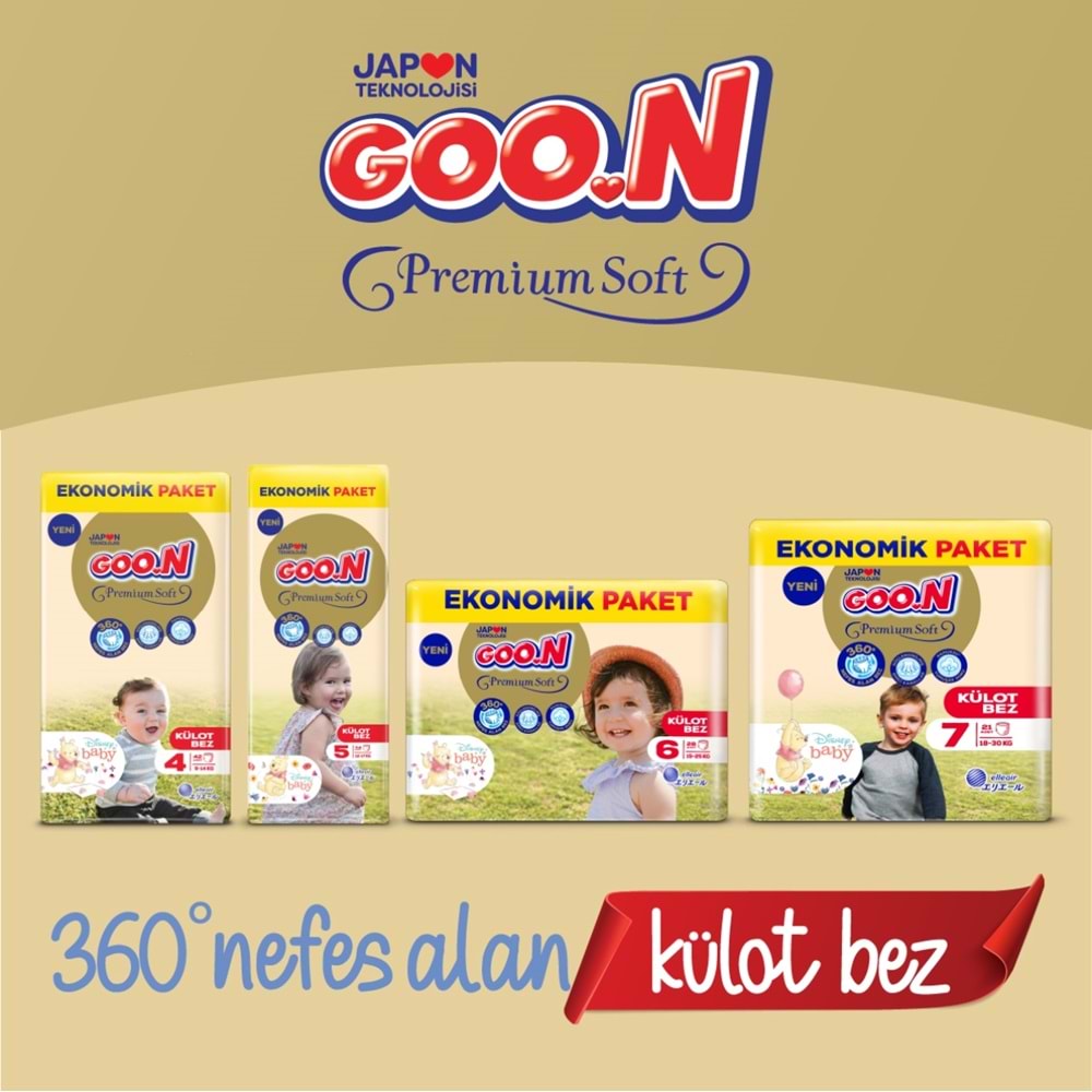 Goon Premium Soft Külot Bebek Bezi Beden:5 (12-17Kg) Junior 116 Adet Ekonomik Fırsat Pk