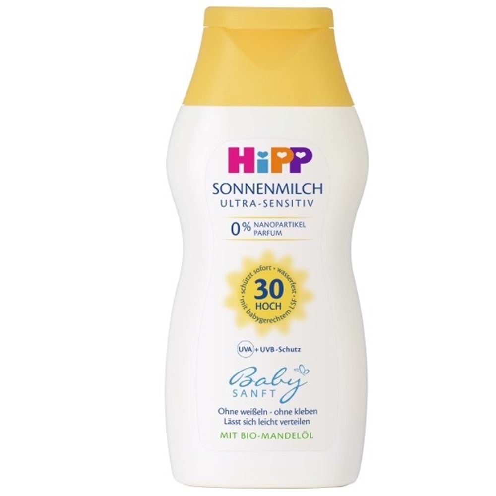 Hipp Babysanft Bebek Güneş Sütü 200Ml (30 Faktör) (4 Lü Set)
