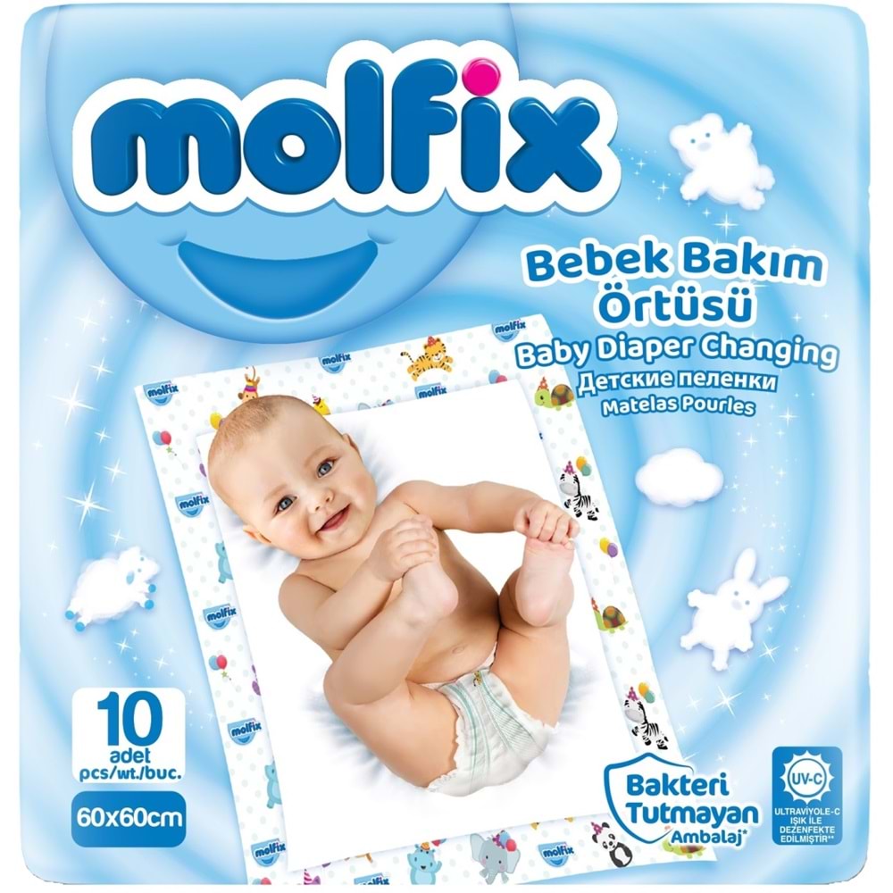Molfix Bebek Bakım Alt Açma Örtüsü 6 Lı Set 60 Adet (6Pk*10)