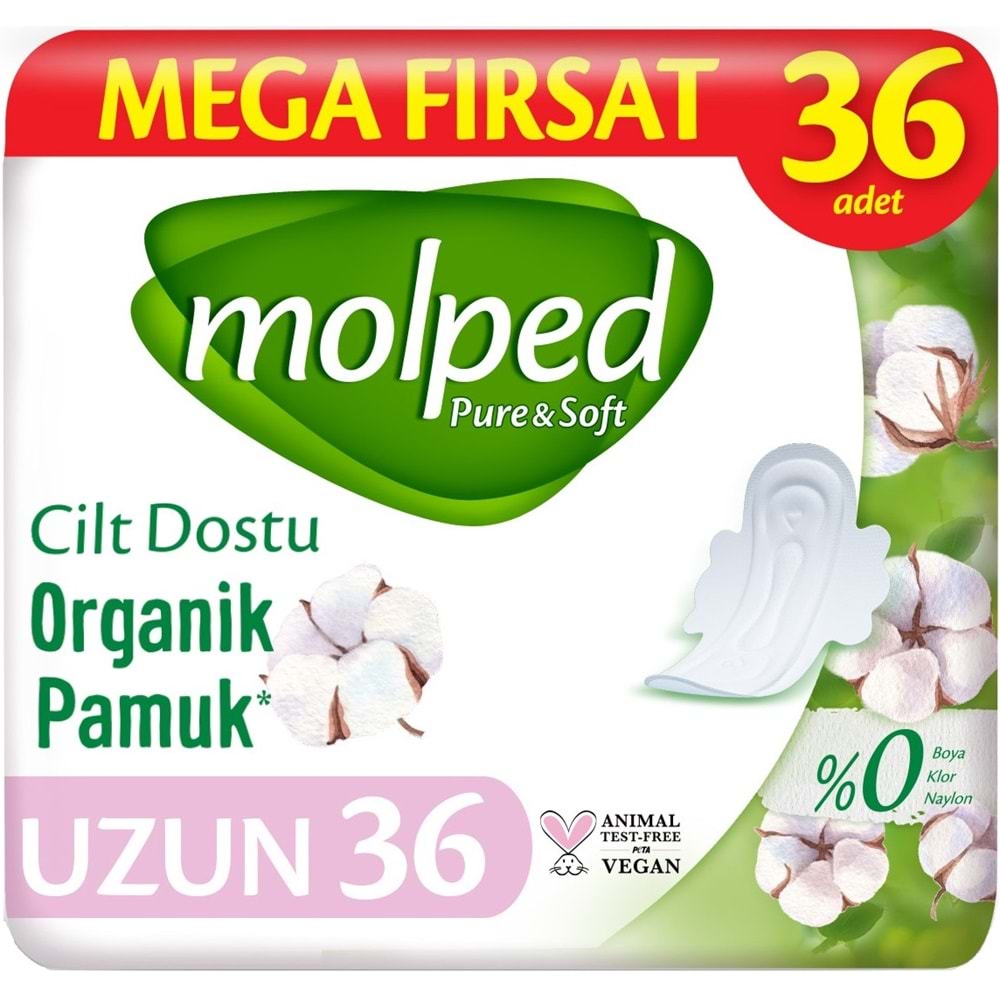 Molped Pure&Soft Hijyenik Ped Uzun 72 (2PK*36) Adet Mega Pk