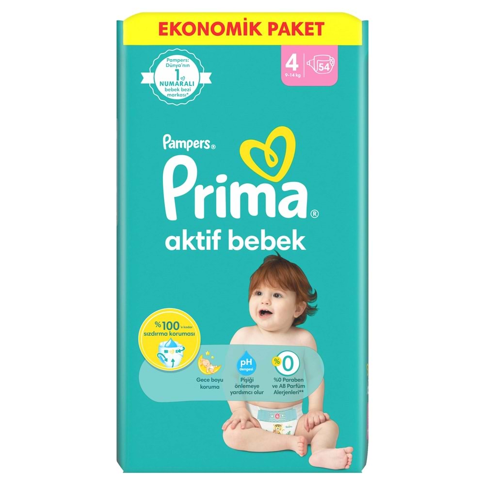 Prima Bebek Bezi Beden:4 (9-14Kg) Maxi 432 Adet Ultra Ekonomik Fırsat Pk