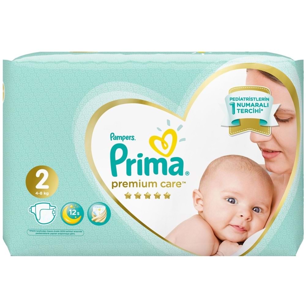 Prima Premium Care Bebek Bezi Beden:2 (4-8KG) Mini 97 Adet Mega Pk + 3 Adet Mendil