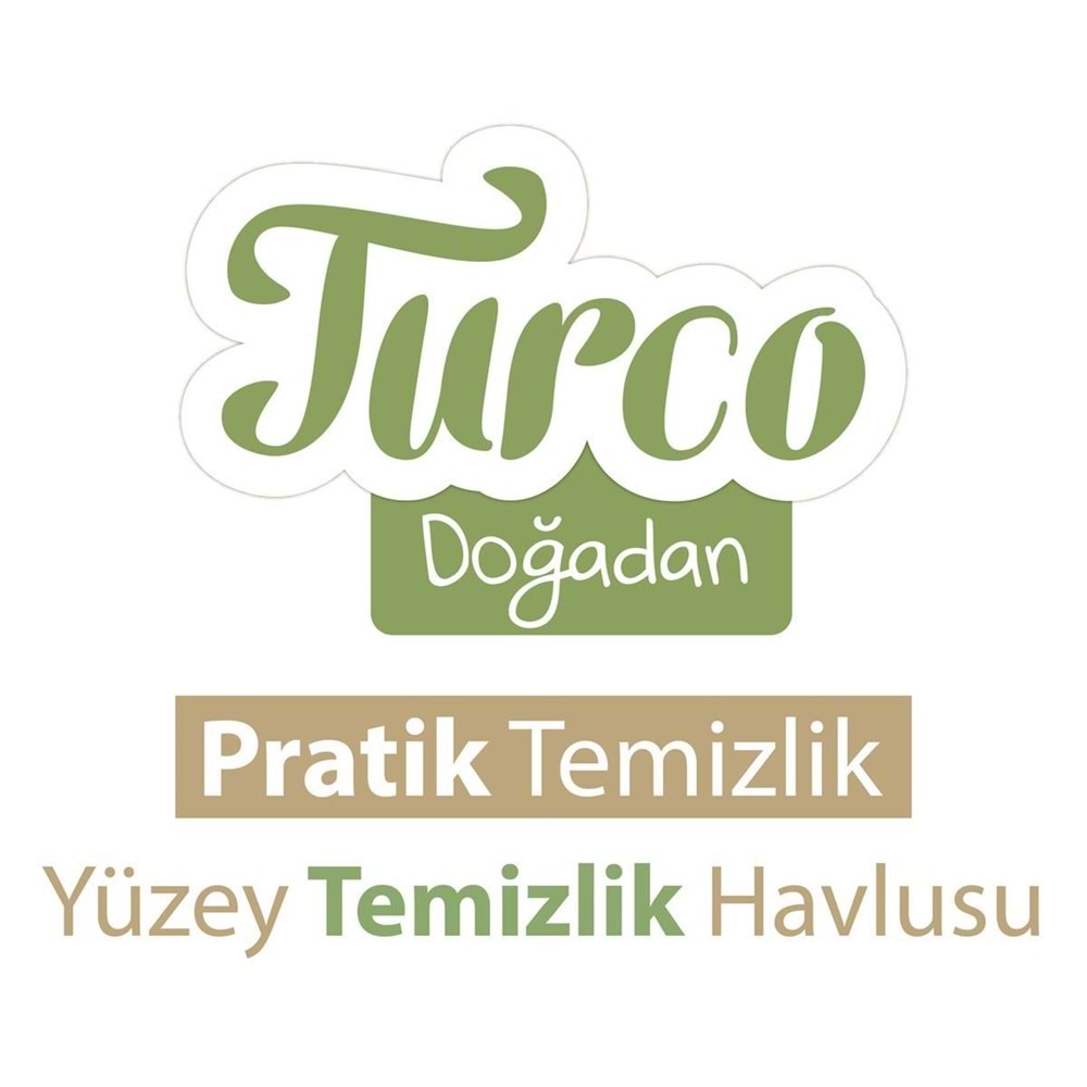 Turco Doğadan Pratik Yüzey Temizlik Havlusu 100 Yaprak Yeşil Sabun/Yeşil Çam (4 Lü Set) 400 Yaprak