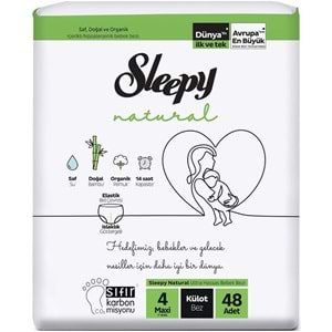 Sleepy Külot Bebek Bezi Natural Beden:4 (7-14KG) Maxi 48 Adet Fırsat Pk