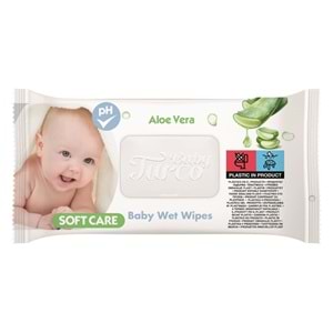 Baby Turco Islak Havlu Mendil Soft Care Aloe Vera 90 Yaprak (3 Lü Pk) 270 Yaprak Plastik Kapaklı