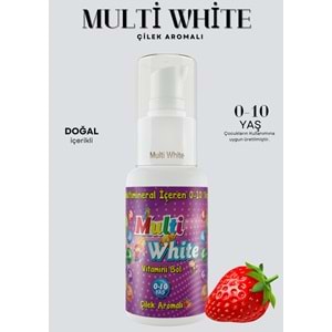 Multi White Diş Macunu 50ML Çilek Aromalı Bol Vitaminli (0-10 Yaş)