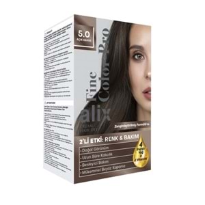Alix 50ML Kit Saç Boyası 5.0 Açık Kahve (6 Lı Set)
