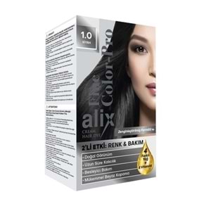 Alix 50ML Kit Saç Boyası 1.0 Siyah (6 Lı Set)
