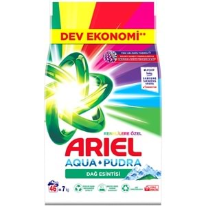 Ariel Matik Toz Çamaşır Deterjanı 28KG Renklilere Özel/Dağ Esintisi (184 Yıkama) (4PK*7KG)