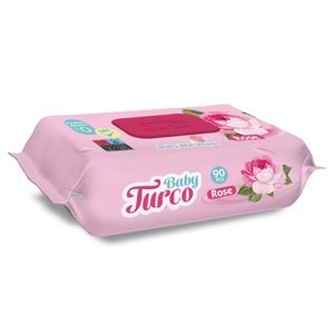 Baby Turco Islak Havlu Mendil 90 Yaprak Gül/Rose 6 Lı Set 540 Yaprak Plastik Kapaklı