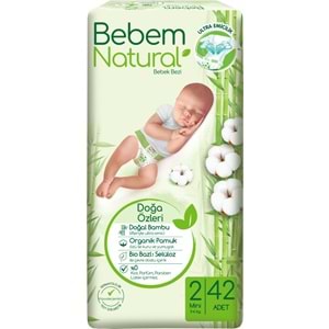 Bebem Bebek Bezi Natural Jumbo Aylık Fırsat Pk Beden:2 (3-6Kg) Mini 420 Adet