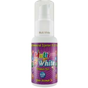 Multi White Diş Macunu 50ML Çilek Aromalı Bol Vitaminli (0-10 Yaş) (3 Lü Set)
