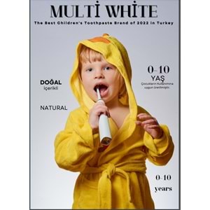 Multi White Diş Macunu 50ML Sakız Aromalı Bol Vitaminli (0-10 Yaş) (2 Li Set)