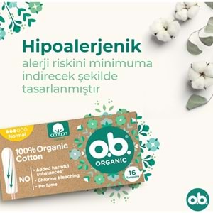 O.B Organic Normal Tampon 48 Li Set (3PK*16)