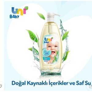 Uni Baby Saç ve Vücut Şampuan 700ML (Pompalı) (3 Lü Set)